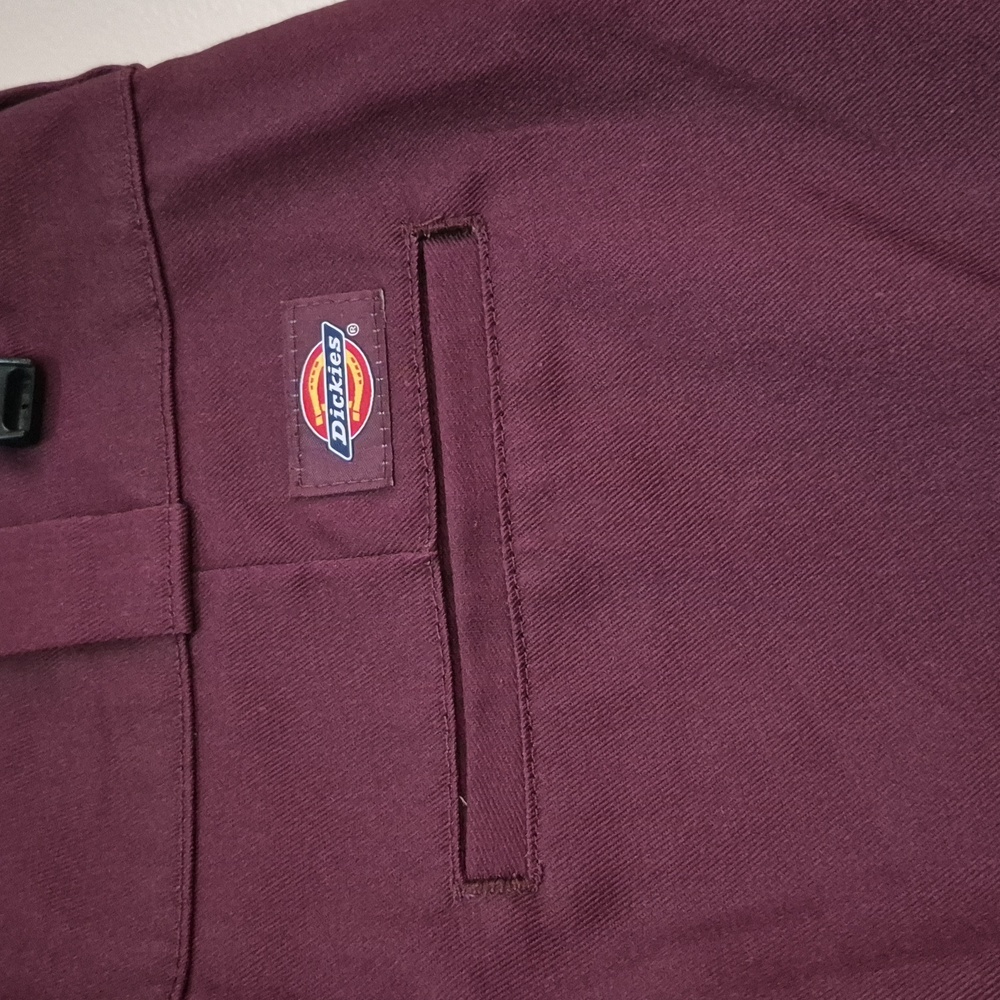 Dickies Women's Burgandy Wide leg Dress Pants - Picture 6 of 9